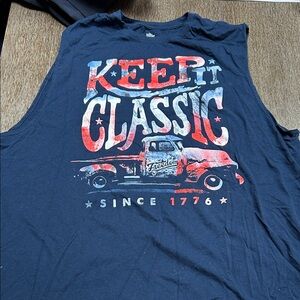 Keep It Classic Men’s Navy Graphic Tank Top